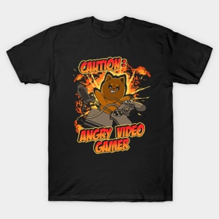 Caution Angry Video Gamer Rage Funny Gamer's T-Shirt